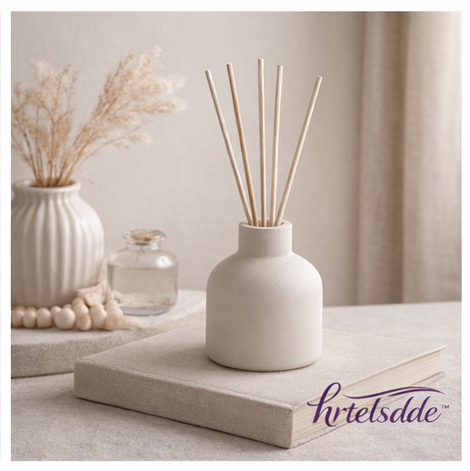 hrtelsdde™ Matte Ceramic Reed Diffuser Base | Aromatherapy Home Living Decor Accessory