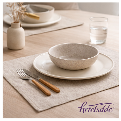 hrtelsdde™ Wabi-Sabi Linen Placemats Set of 4 | Dining Home & Living Table Decor